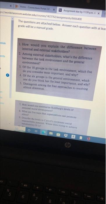 The questions are attached below. Answer each