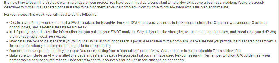 It is now time to begin the strategic planning