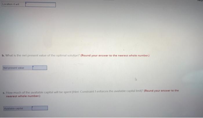 A firm has prepared the following binary Integer