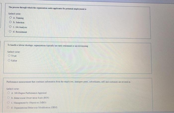The process through which the organisation seeks