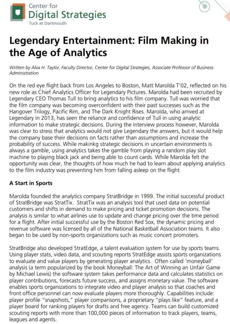 SUBJECT: DIGITAL BUSINESS Based on the case,