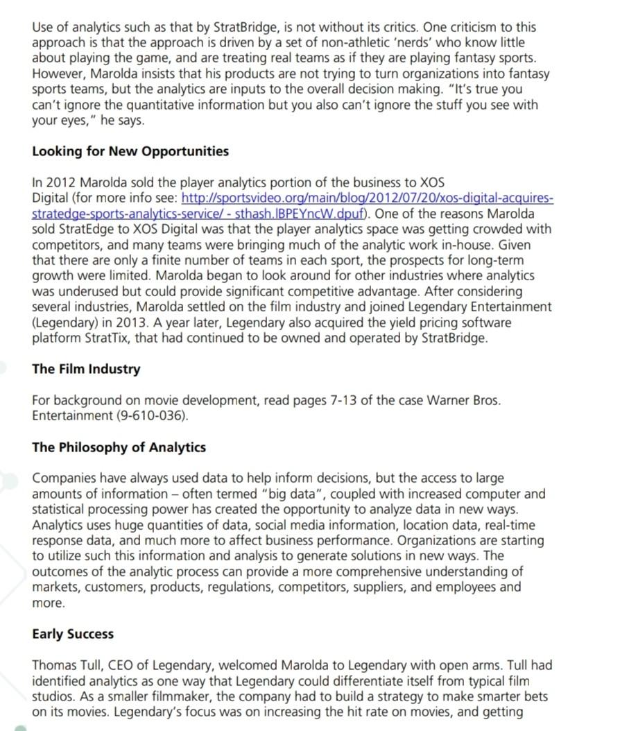 SUBJECT: DIGITAL BUSINESS Based on the case,