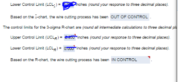 Sampling 4 pieces of precision-cut wire (to be