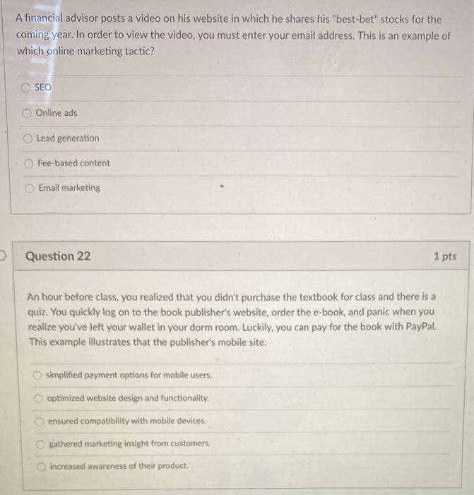 A financial advisor posts a video on his website