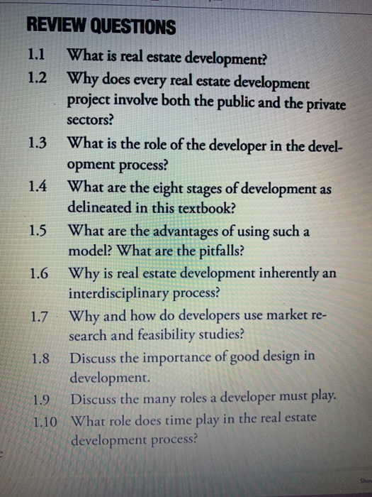 please help REVIEW QUESTIONS 1.1 What is real