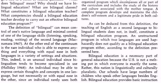 Do you think that as a future bilingual teacher