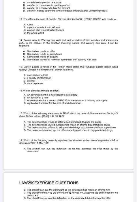 business law Answer all questions 1. One of the