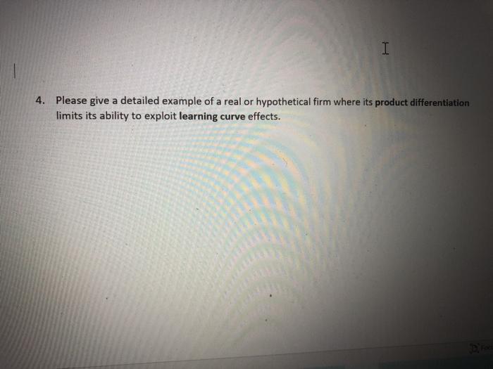 I 4. Please give a detailed example of a real or