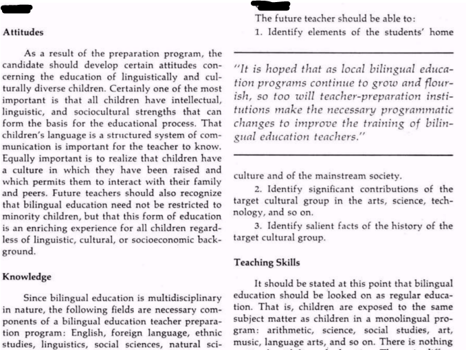 Do you think that as a future bilingual teacher