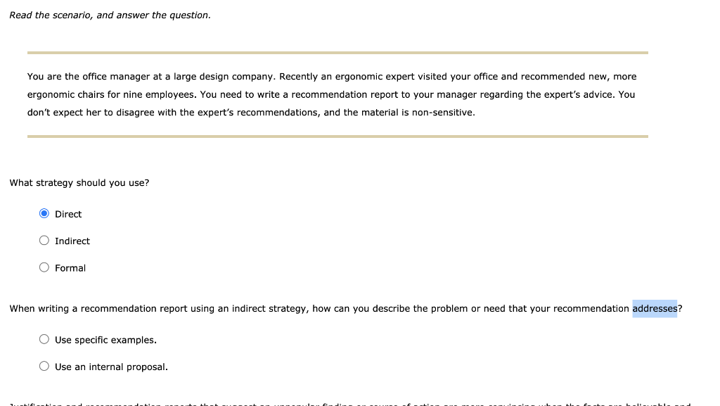 Read the scenario, and answer the question. You