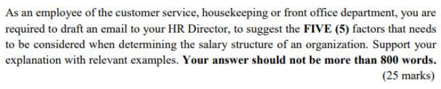 Case Study Scenario 3 Harrison Hotel is a four