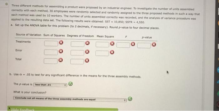 Three different methods for assembling a product