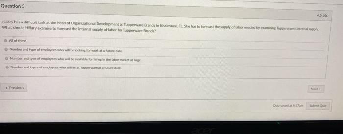 Question 5 45 pts Hillary has a difficult task as