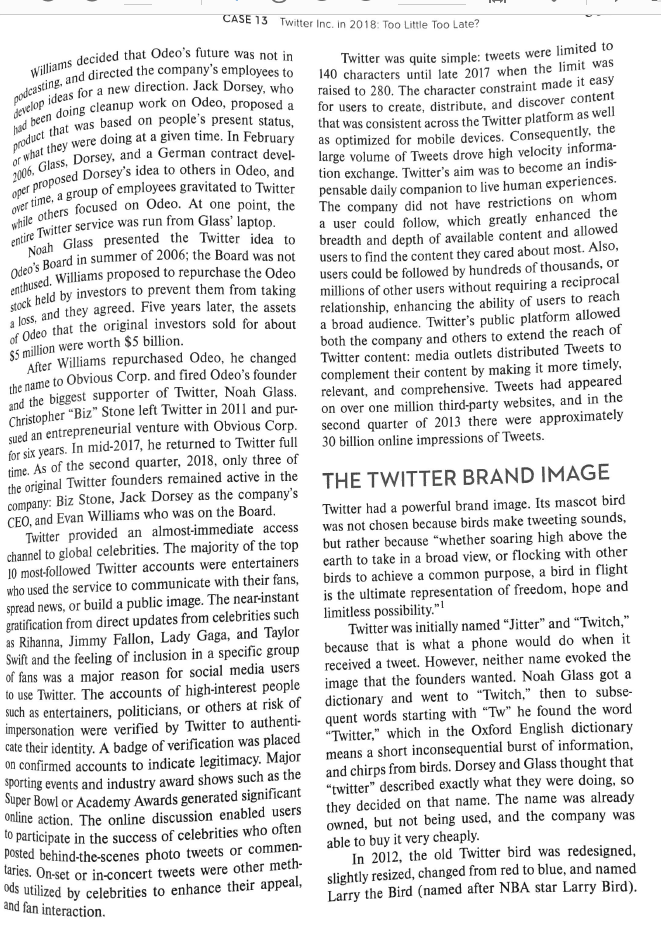 The case assignment will be based on Case #13 in