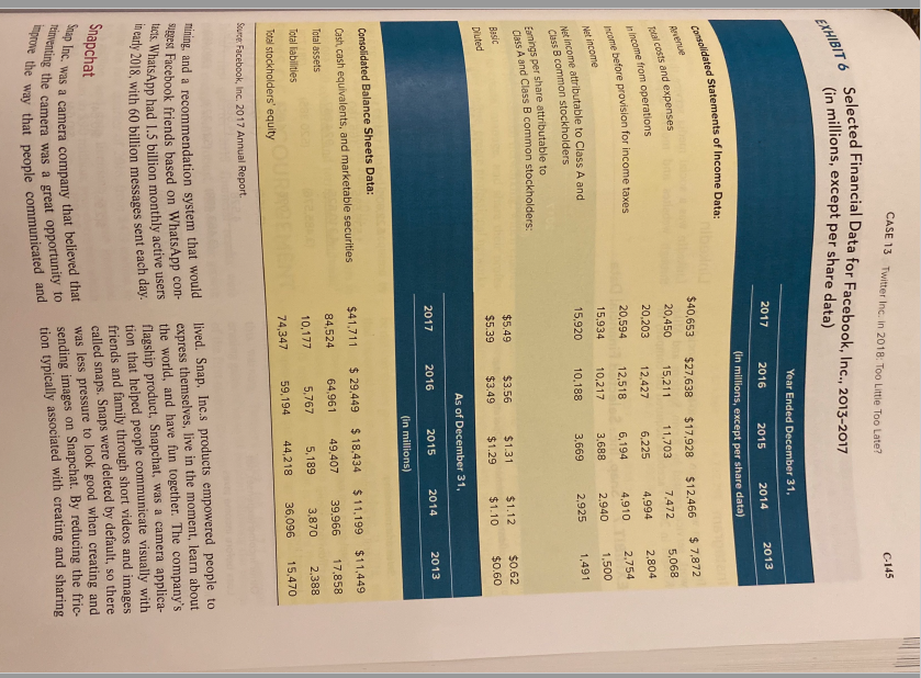 The case assignment will be based on Case #13 in