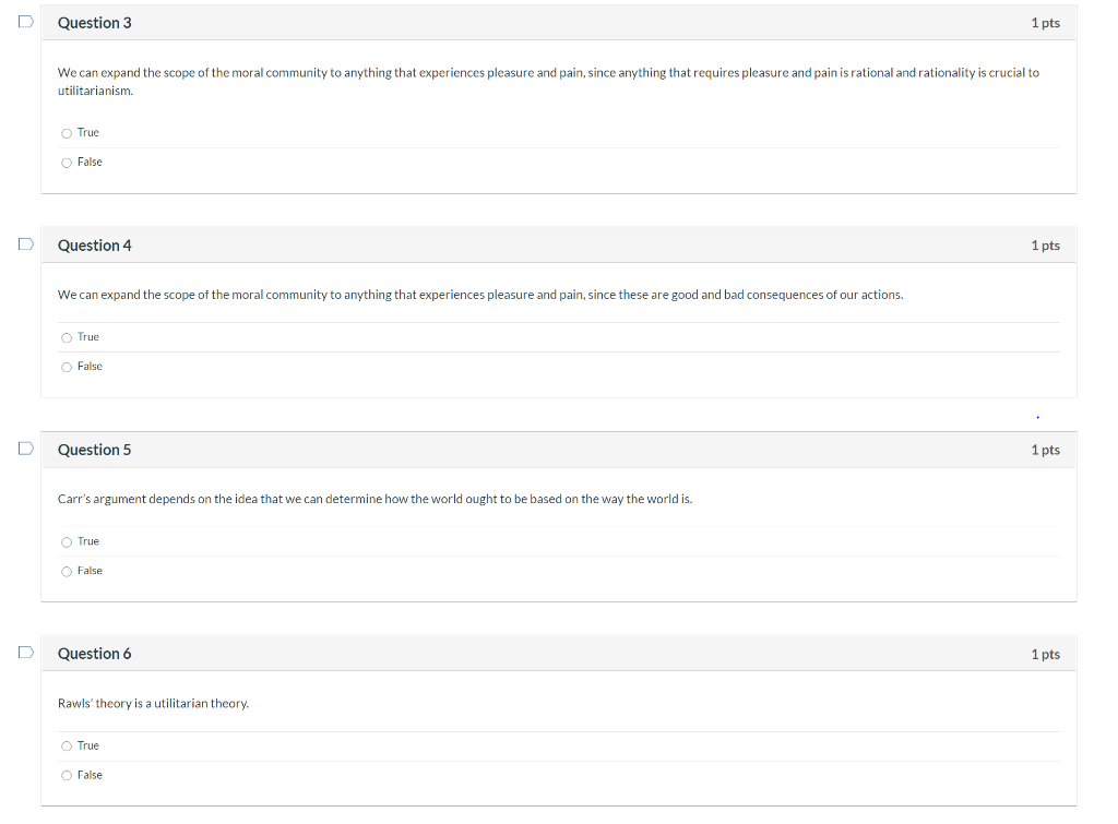 Question 3 1 pts We can expand the scope of the