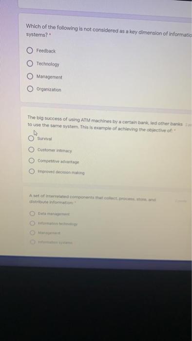 Management information system multiple choice