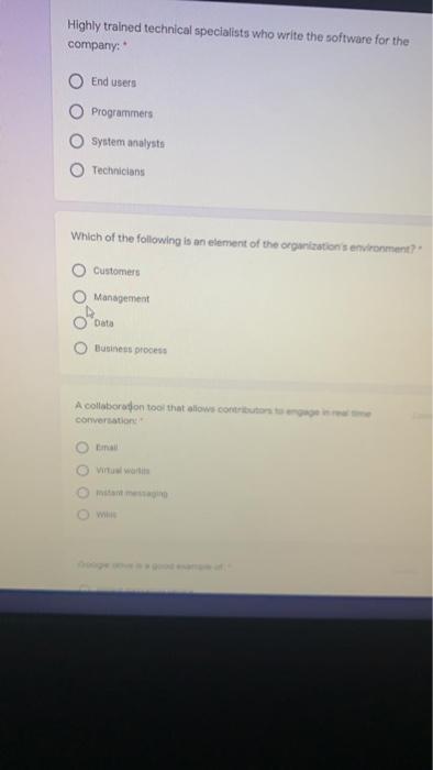 Management information system multiple choice
