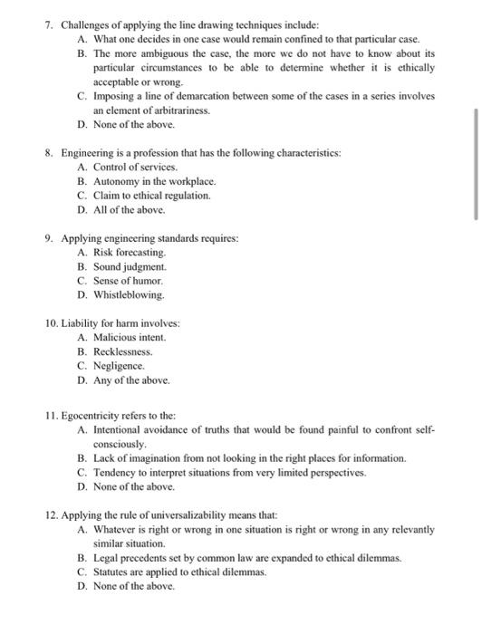 7. Challenges of applying the line drawing