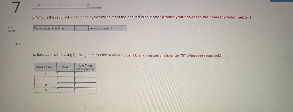 7 Problem 6-15 (Algo) 714 points An assembly line