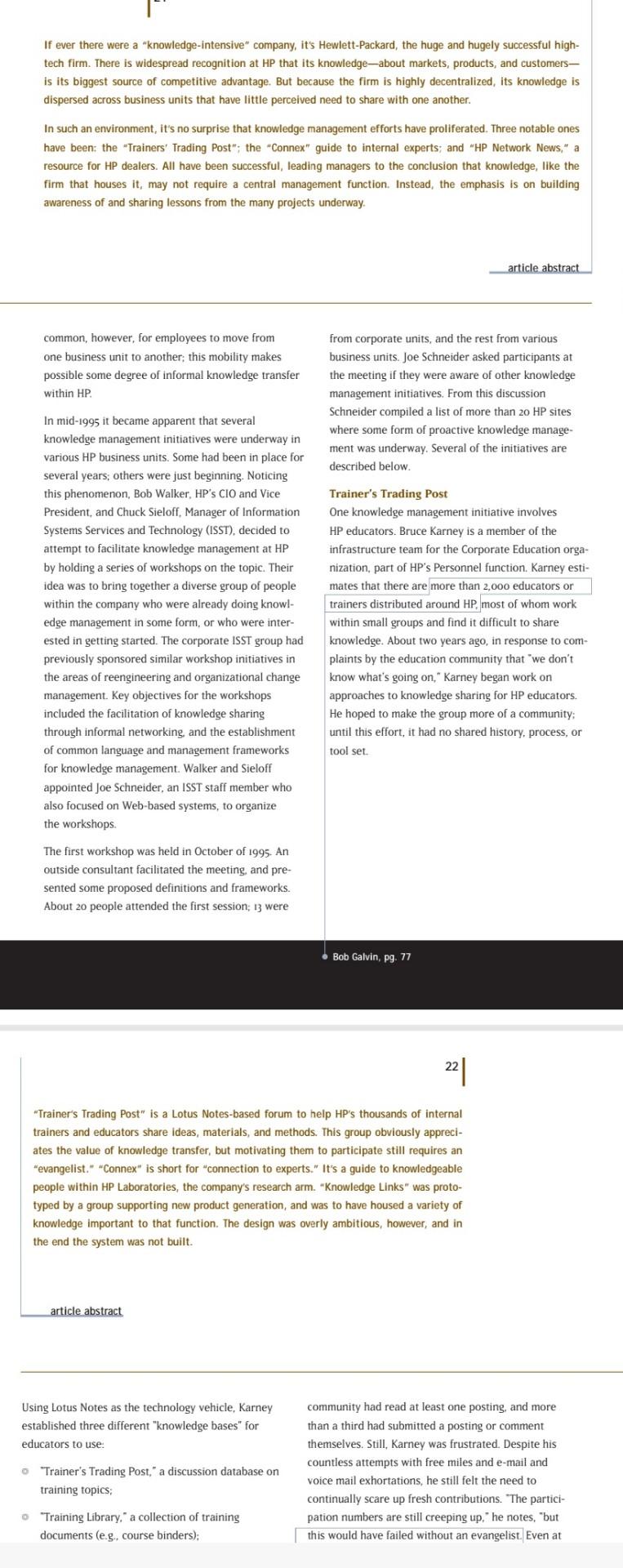 Guidelines: 1. Determine the case study's main