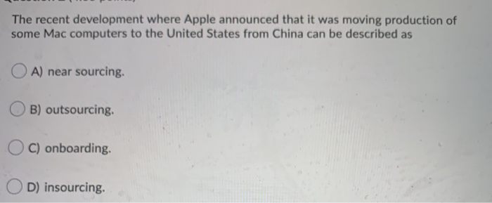 The recent development where Apple announced that