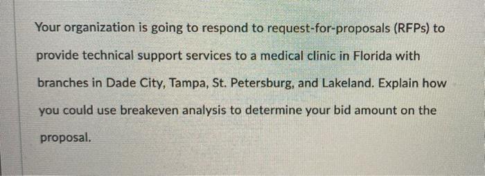 how could i use breakeven analysis to determine