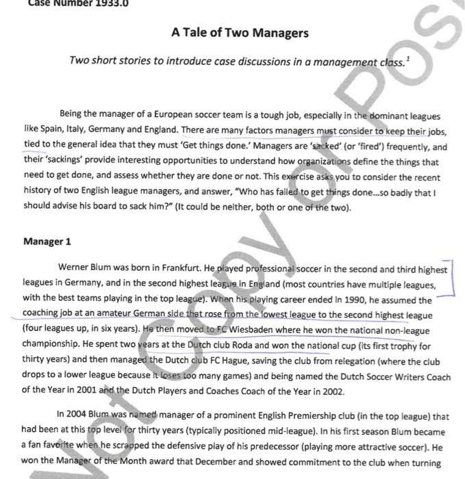 Being the manager of a European soccer team is a