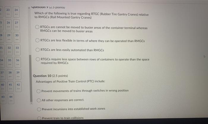 . Question 12.0 points) 2 23 24 Which of the