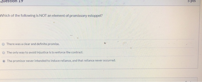 Question 19 5 pts Which of the following is NOT