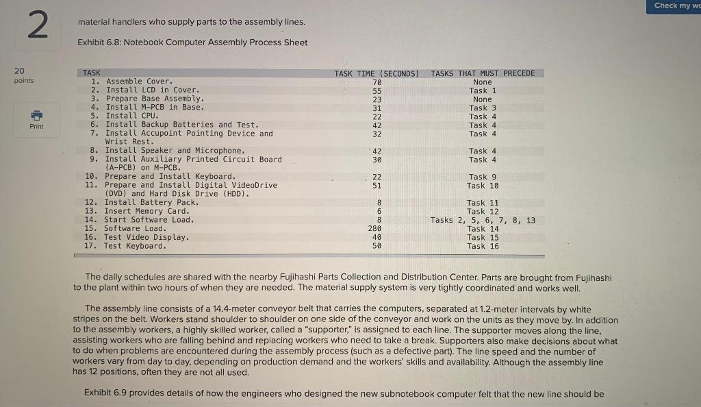 2 Analytics Exercise 6-2 (Algo) 20 points