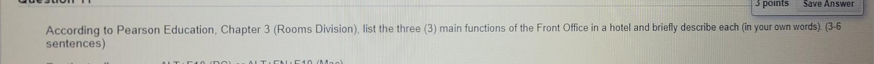 points Save Answer According to Pearson