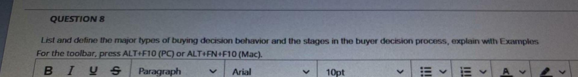 quickly please QUESTION 8 List and define the