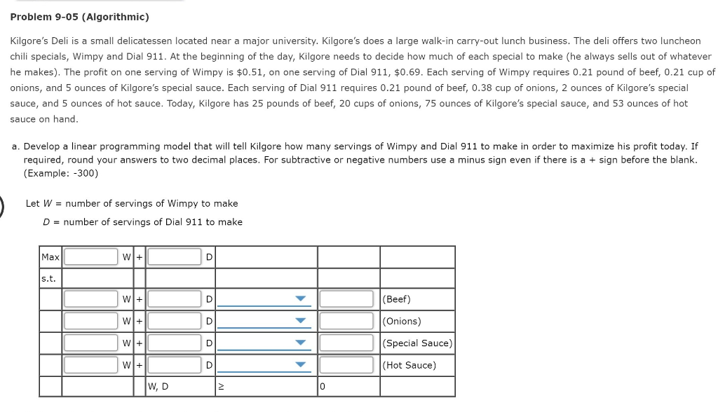 EXCEL SOLVER PROBLEM!!! Problem 9-05