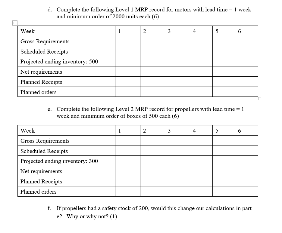 Problem 1 1. Suppose we make personal drones with