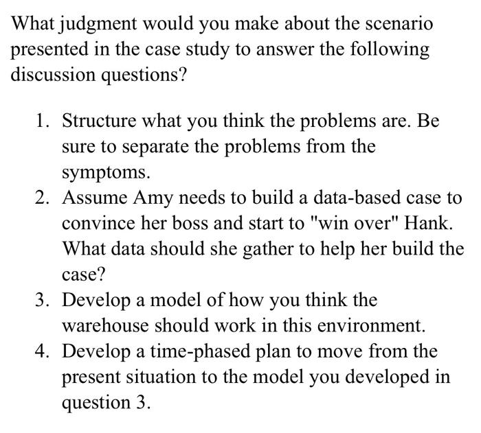unit 6 case study answer 1-4 asap New answers