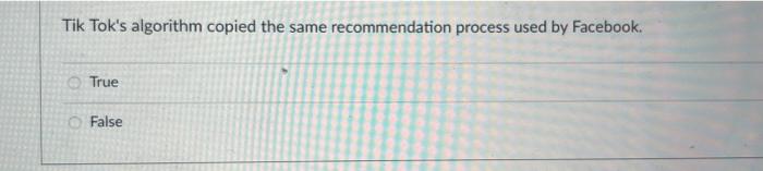 Tik Tok's algorithm copied the same