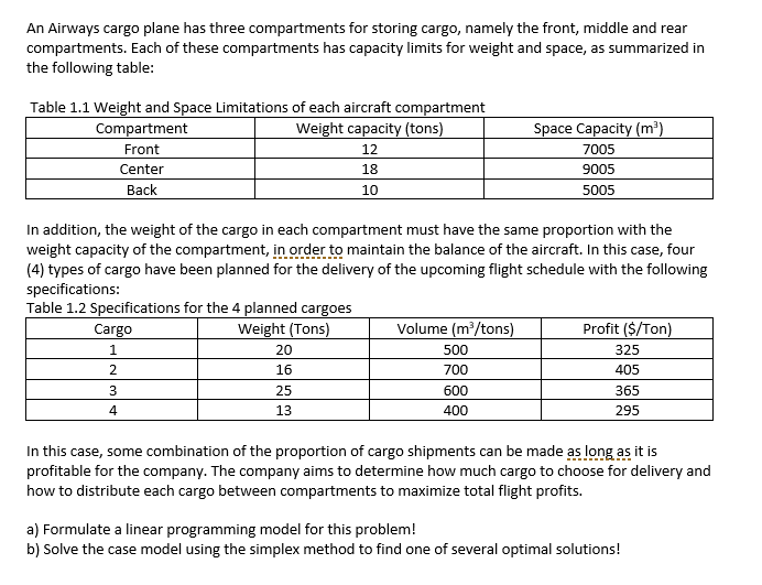 Please provide step by step solution An Airways