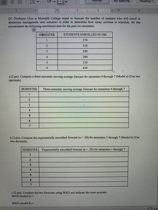 NO = = Ev av No Spacing Heading 1 01. Professor