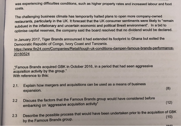 attributable to testing trading conditions, the