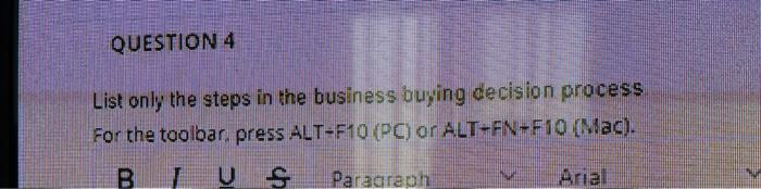 please answer this qusetion List only the steps