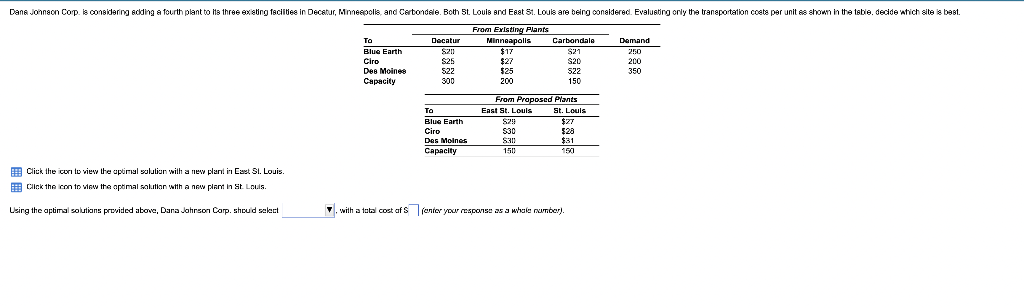 Dana Johnson Corp. is considering adding a fourth