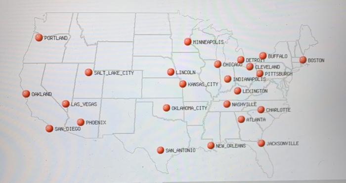 Please Answer Q2 & Q3. The raw city-to-city