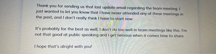 write a email to requesting his participation in