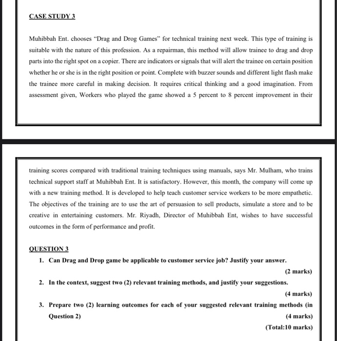 all case study ( 250-300) words only CASE STUDY 3