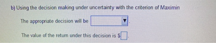 Given the following conditional value table: