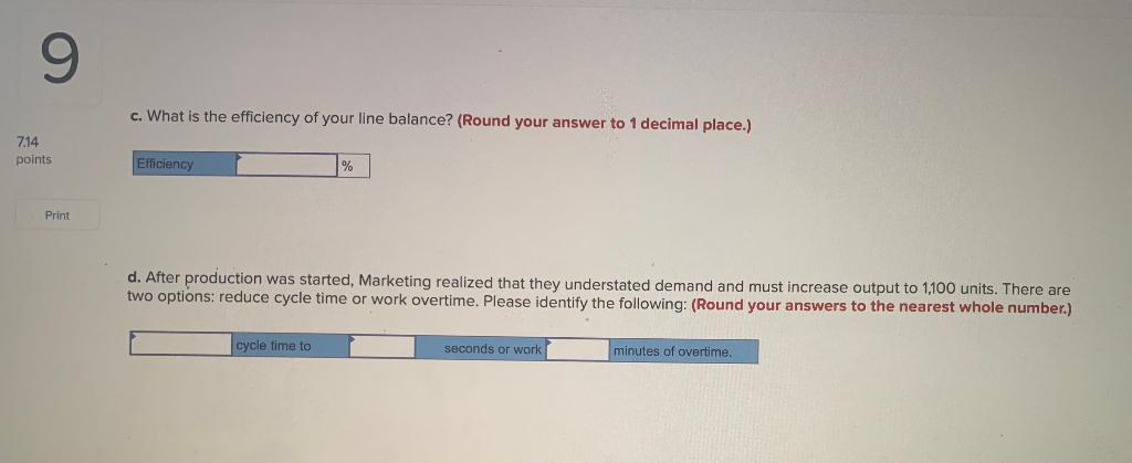 9 Problem 6-17 (Algo) 7.14 points Some tasks and