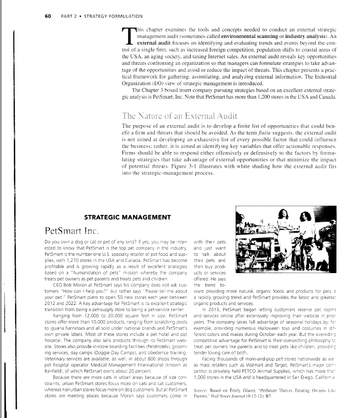 60 PART 2. STRATEGY FORMULATION T: This chapter