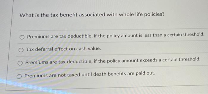 help asap!!! What is the tax benefit associated