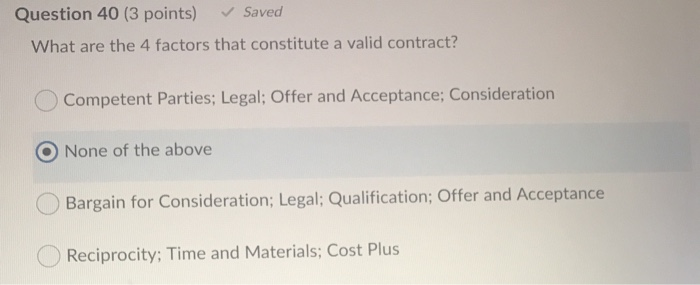 Question 39 (3 points) Your CPO congratulates you